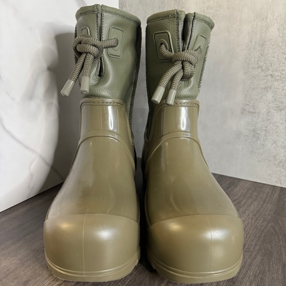 Ugg Raincloud Lace Boots Olive Green Size 10 - Picture 5 of 6